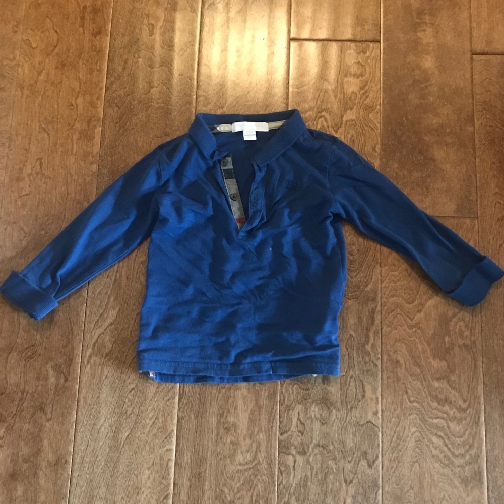 Burberry Long Sleeve Polo - collard shirt - 2yr